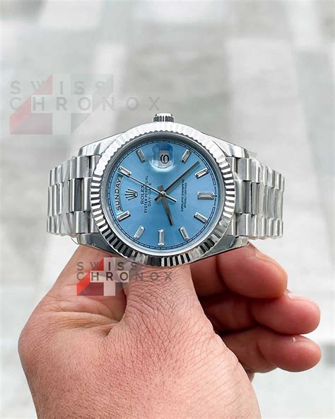 rolex day date 40 platinum replica|More.